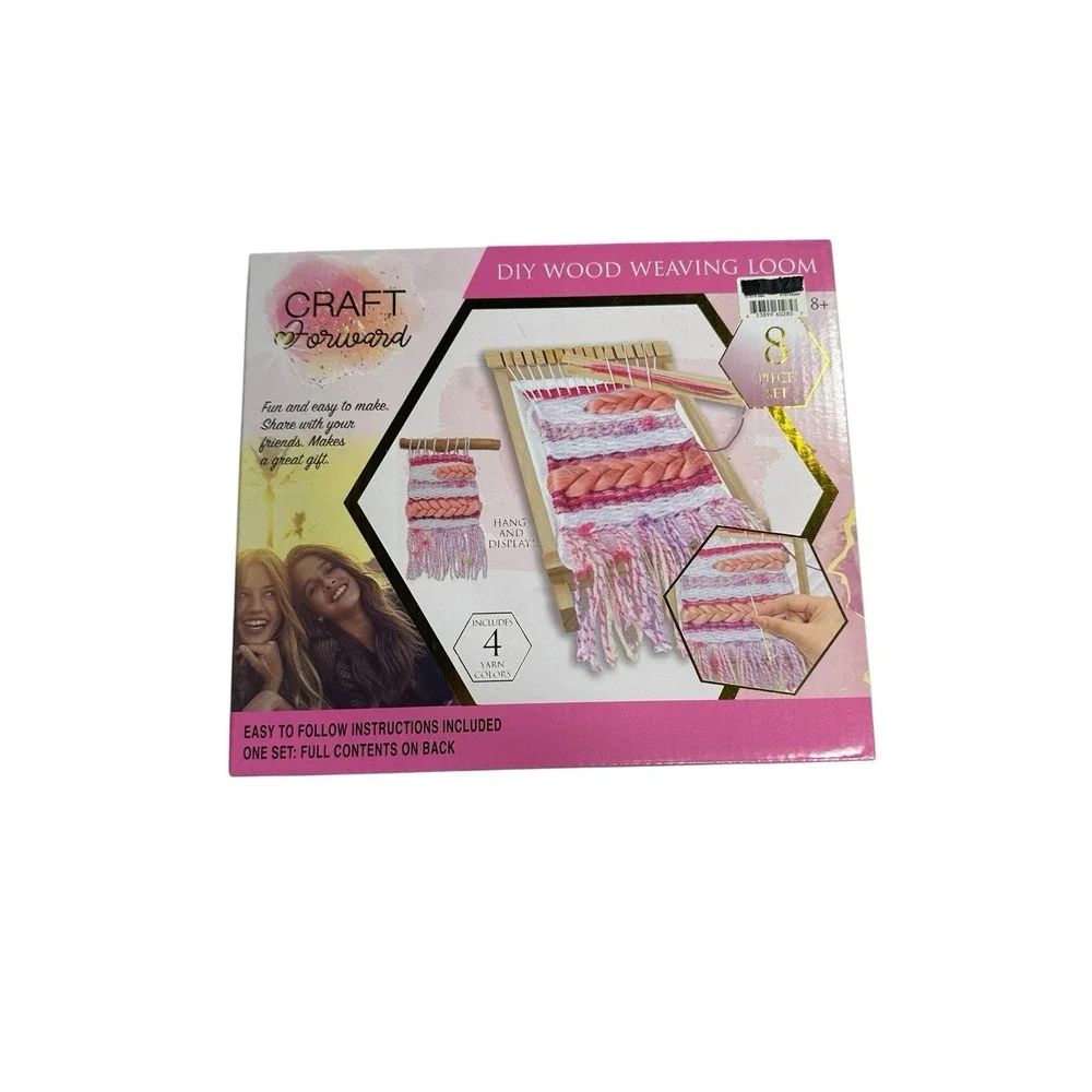 craft forward DIY wood weaving loom yarn bar shuttle frame comb kids craft kit